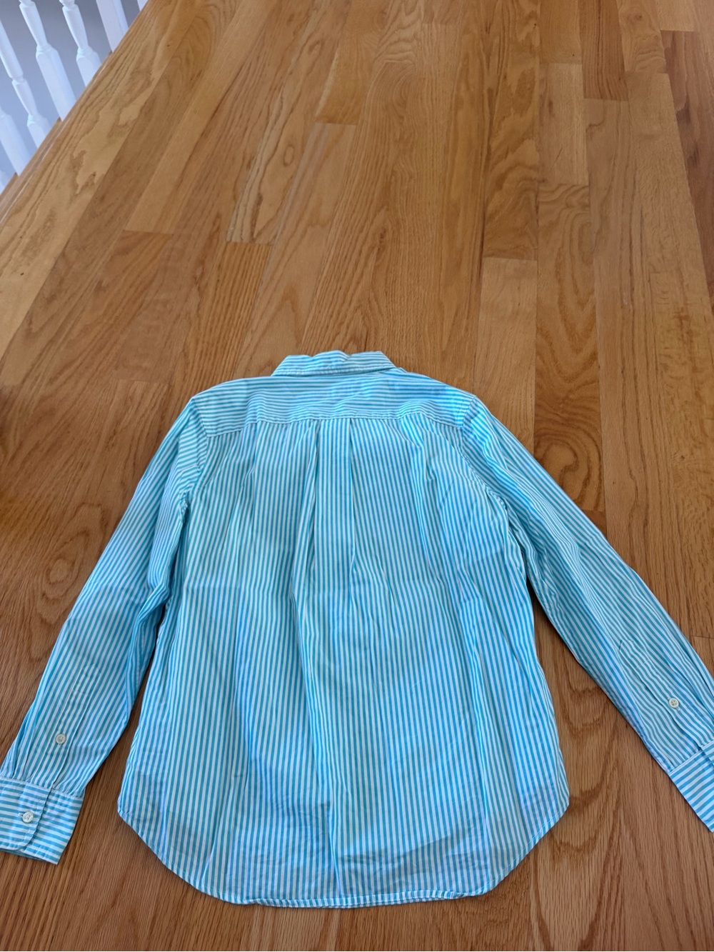 Ralph Lauren Boys' Blue Striped Button-Down Shirt - Picture 4 of 5